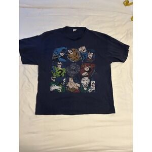 DC Comics Originals Superheroes  & Villains T-shirt Blue Size 2XL Joker Batman